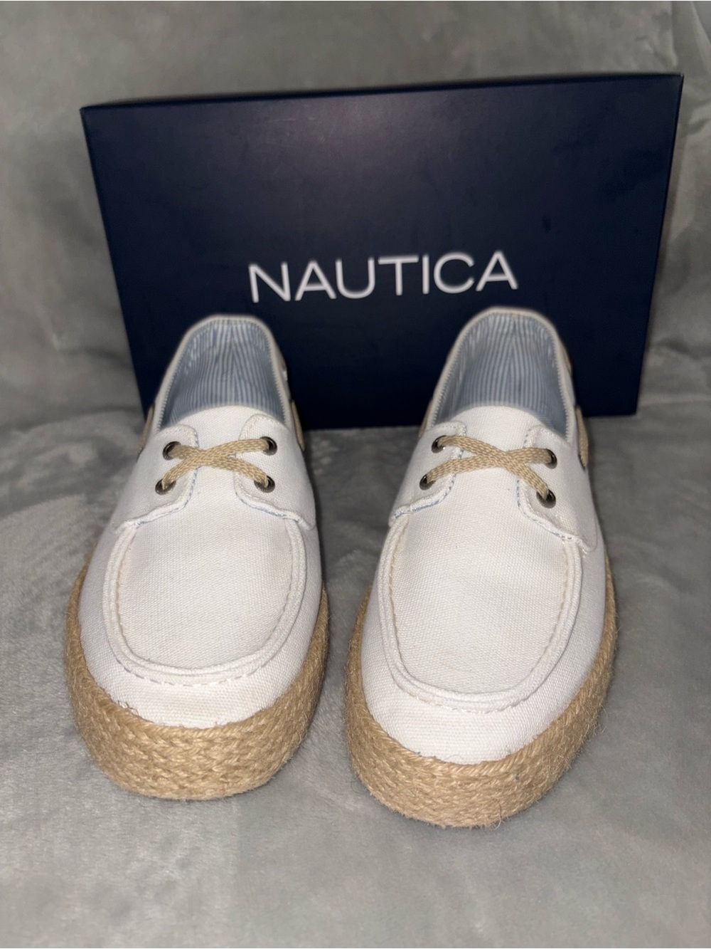 NIB Náutica Stoneway Women White Boat Shoes size 10 - Picture 4 of 12